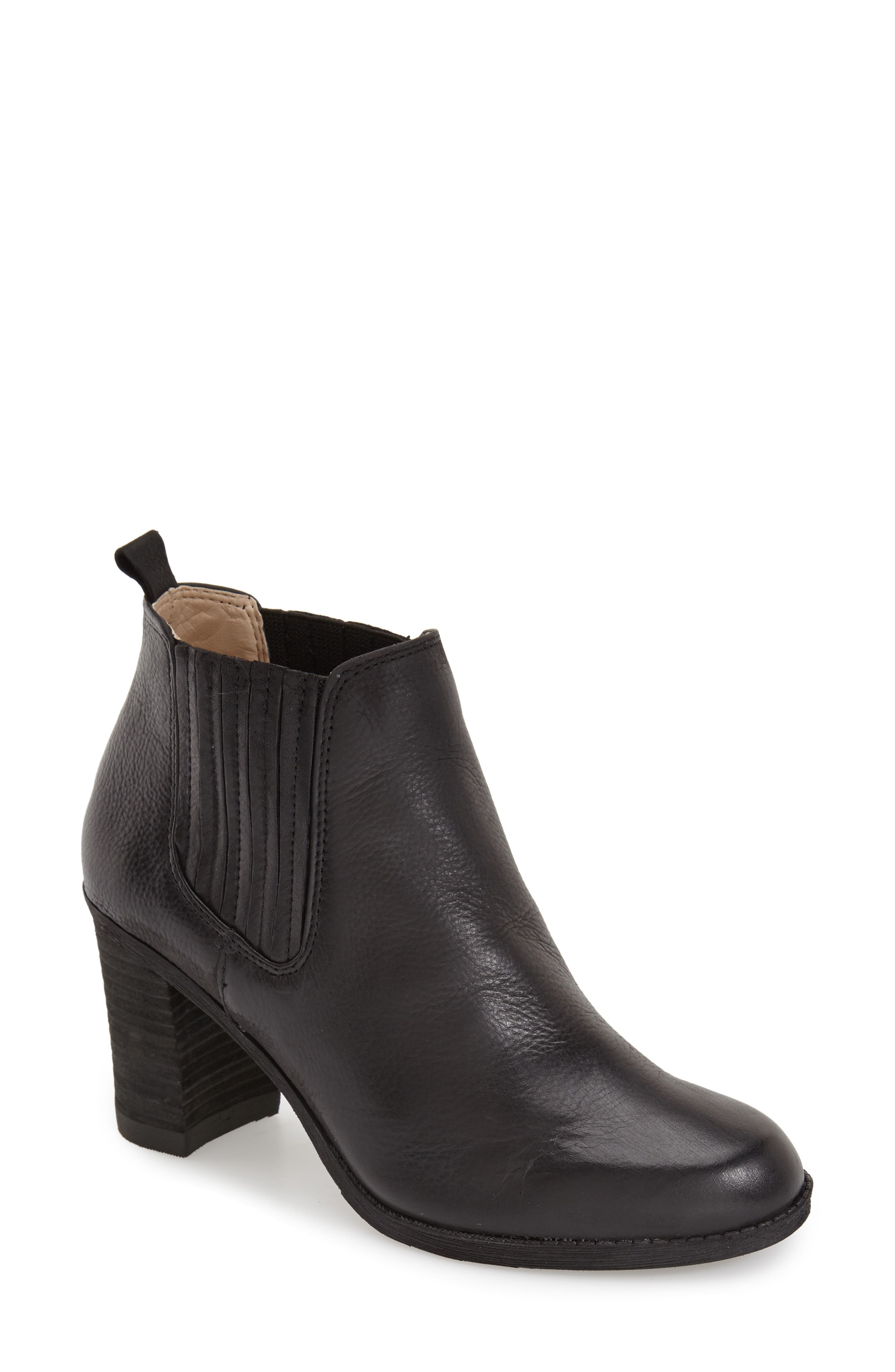 Original Collection 'London' Block Heel Bootie, Alternate, color, BLACK LEATHER