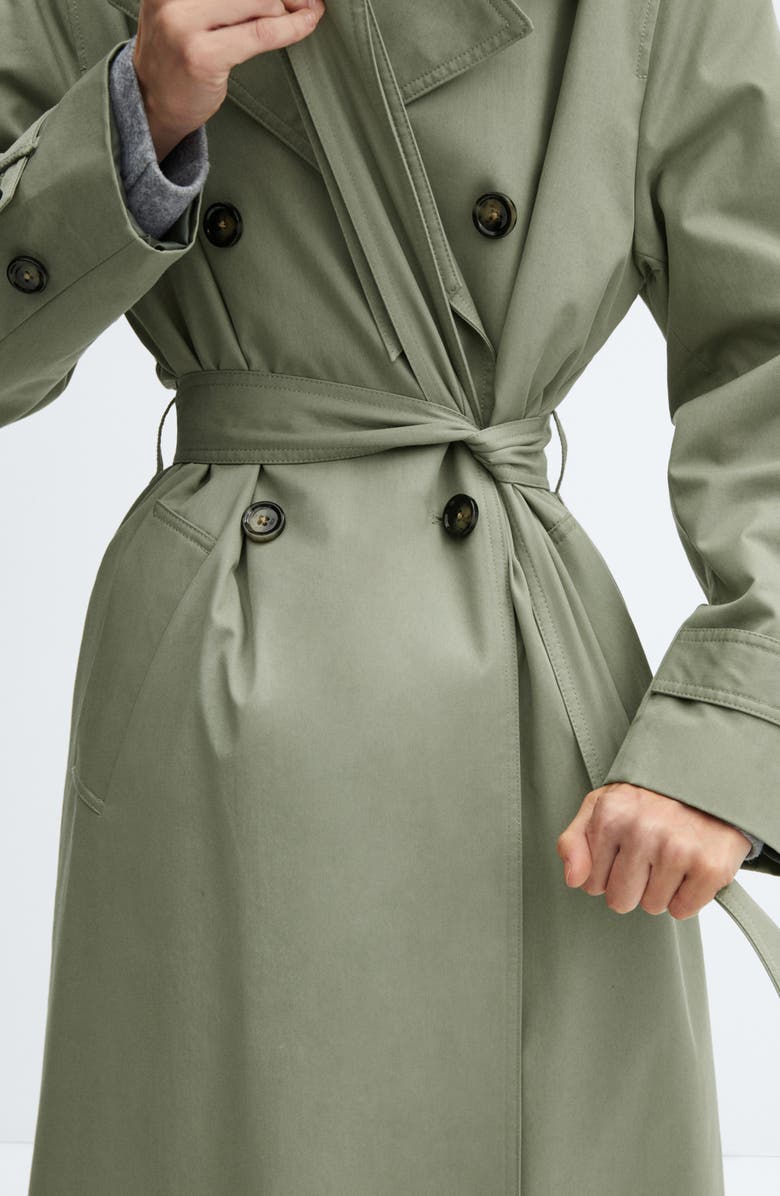 MANGO Angela Belted Trench Coat, Alternate, color, 