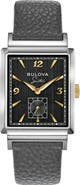 BULOVA Frank Sinatra My Way Leather Strap Watch, 29.5mm