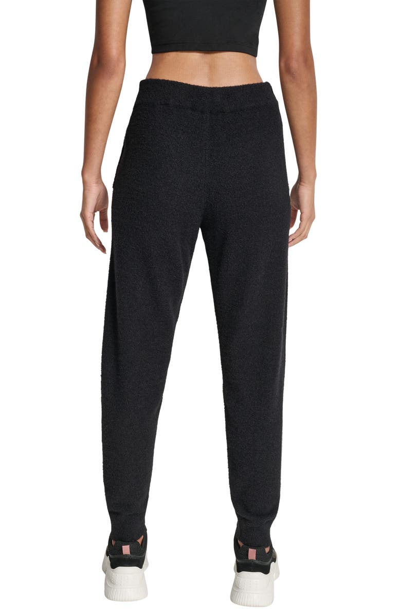 DKNY Feather Yarn Joggers, Alternate, color, Black