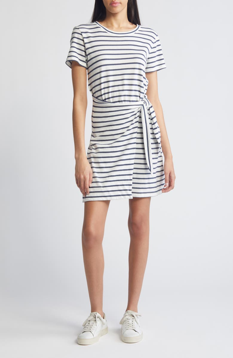 Rails Edie Stripe Tie Waist T-Shirt Dress, Main, color, 