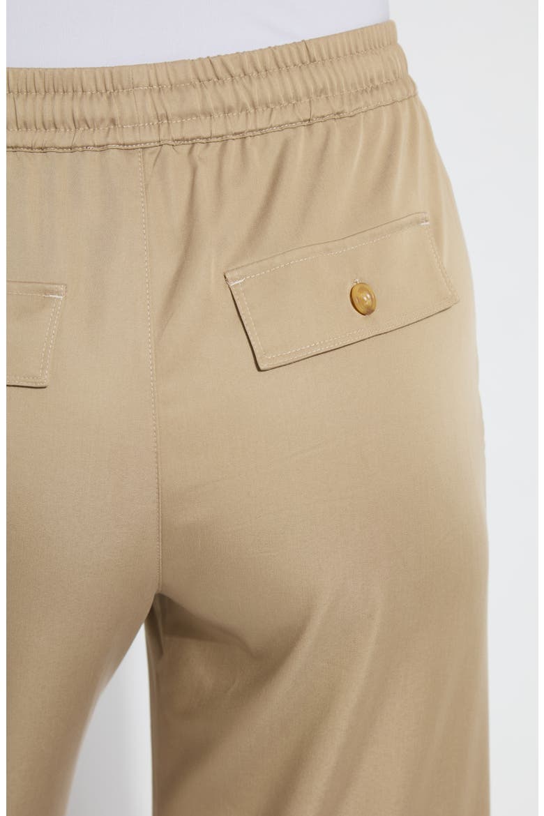 Zena Drawstring Ankle Wide Leg Pants, Alternate, color, SANDSTONE