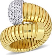 Julianna B. Cubic Zirconia Omega Snake Wrap Ring