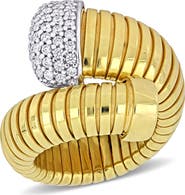 Julianna B. Cubic Zirconia Omega Snake Wrap Ring