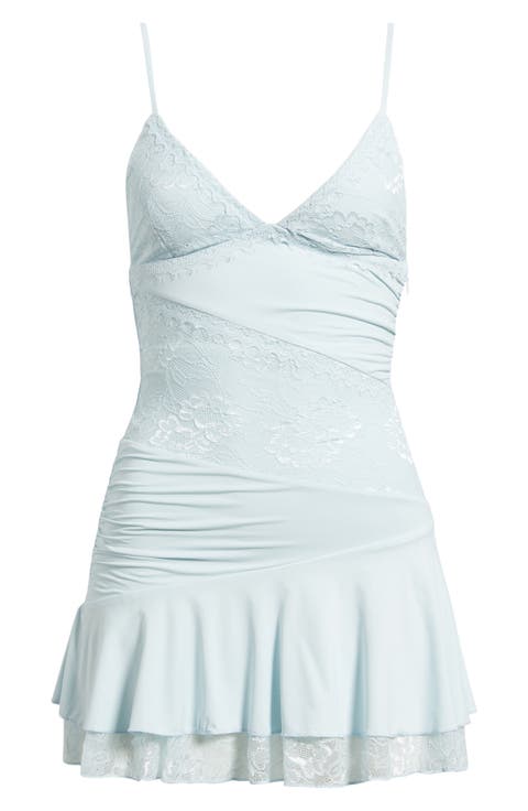 Love Is Alive Lace Trim Minidress