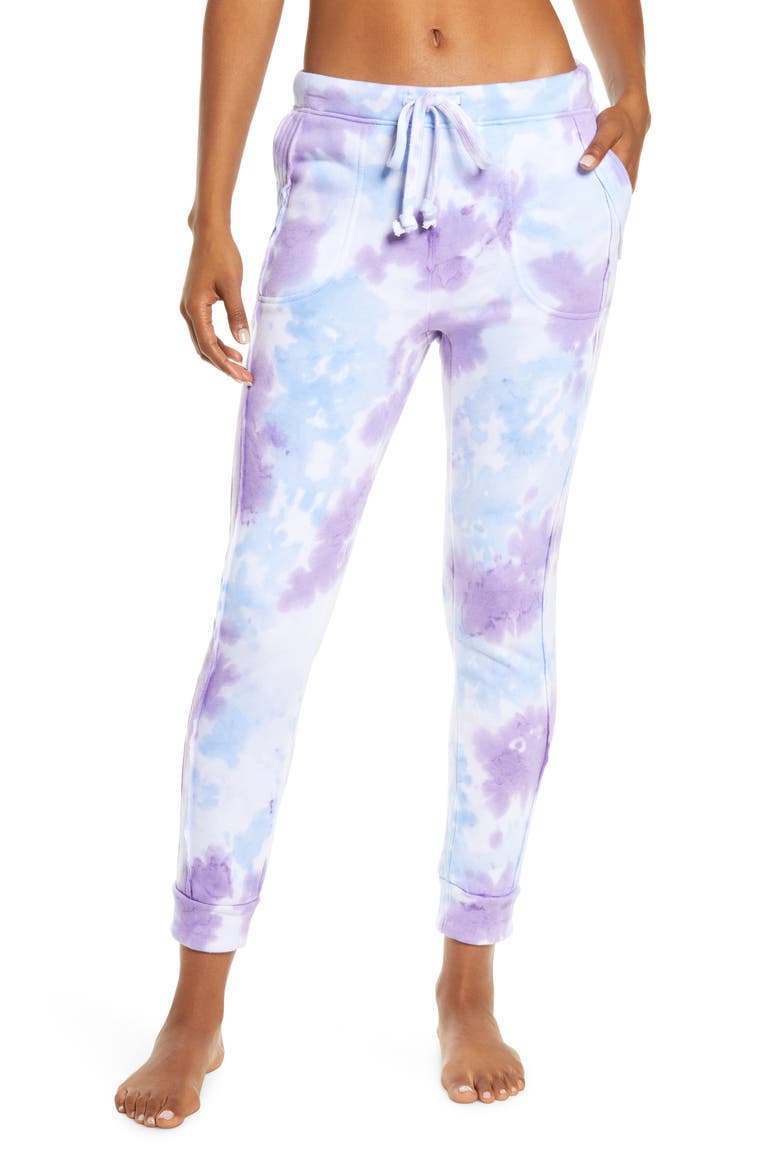 Free People FP Movement Tie Dye Pocket Joggers, Main, color, PURPLE TIE DYE