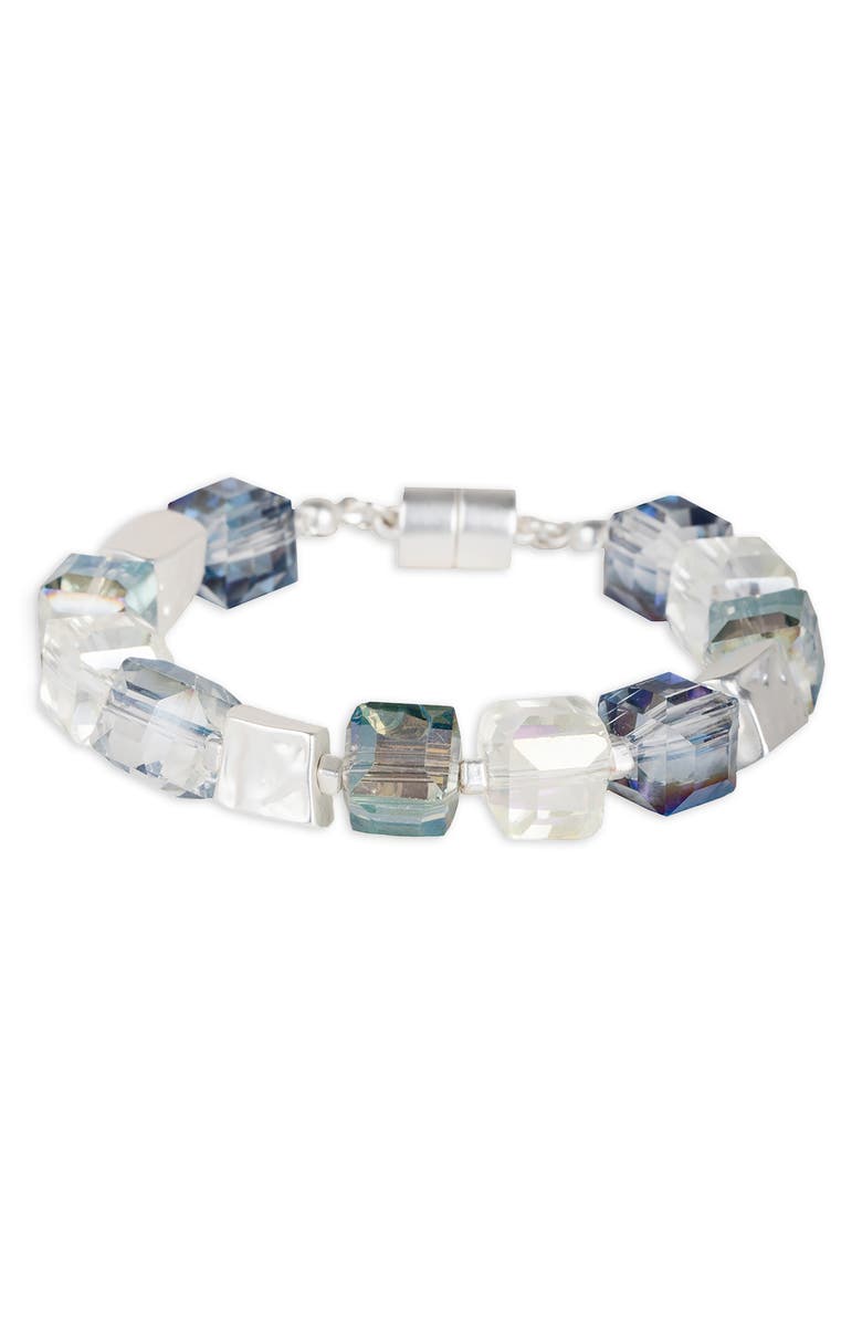 SAACHI Cube Beaded Bracelet, Main, color, Blue
