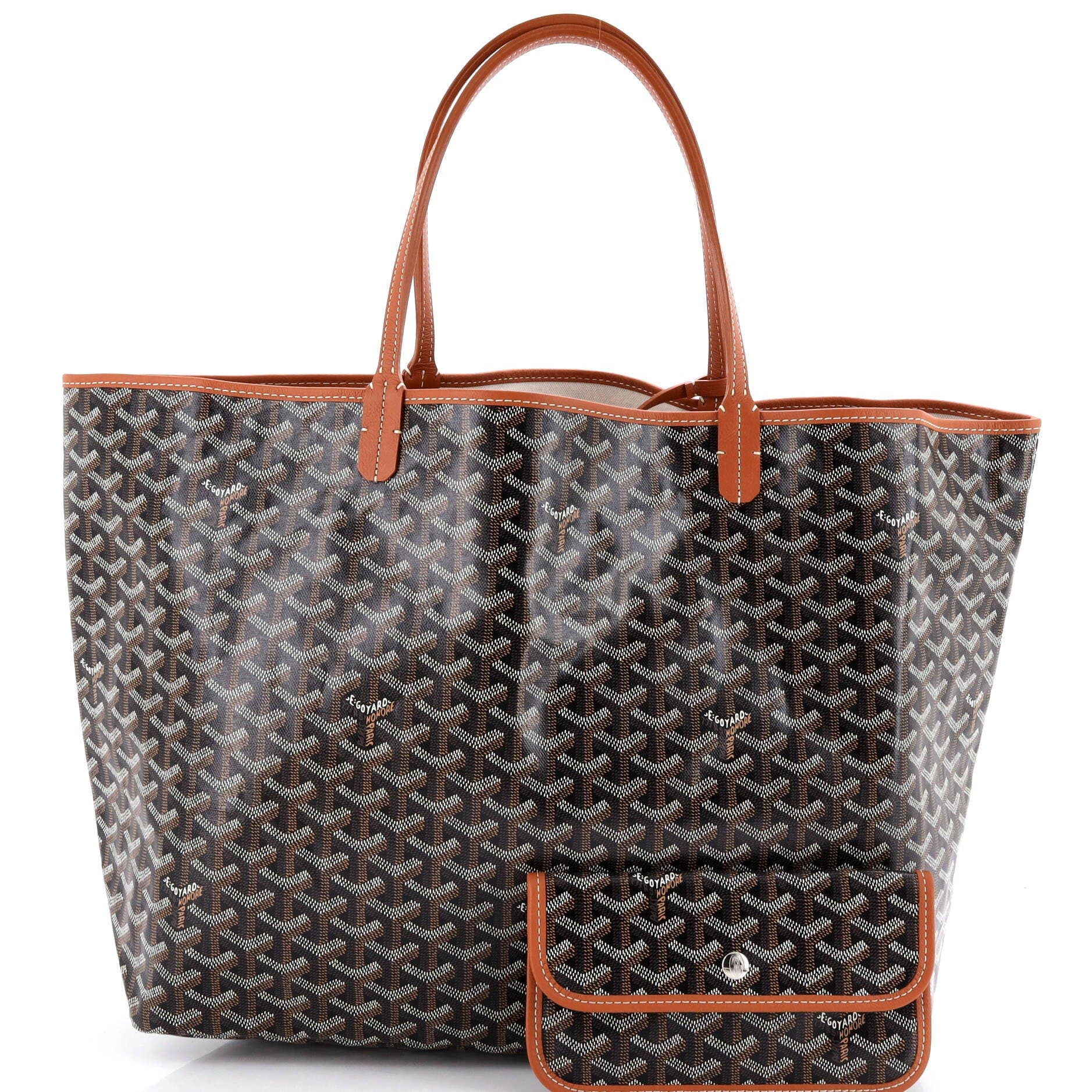 Pre-Owned Goyard Saint Louis Tote Coated Canvas GM, Alternate, color, Brown
