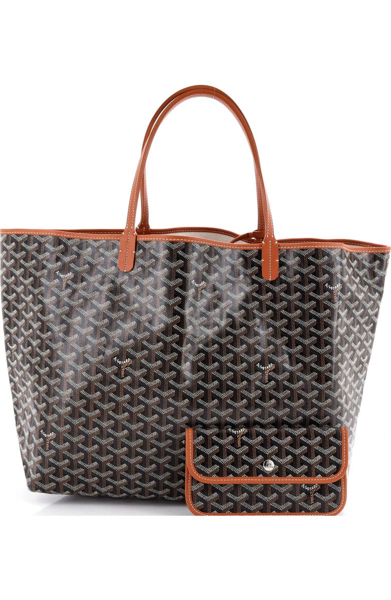 Pre-Owned Goyard Saint Louis Tote Coated Canvas GM, Alternate, color, Brown