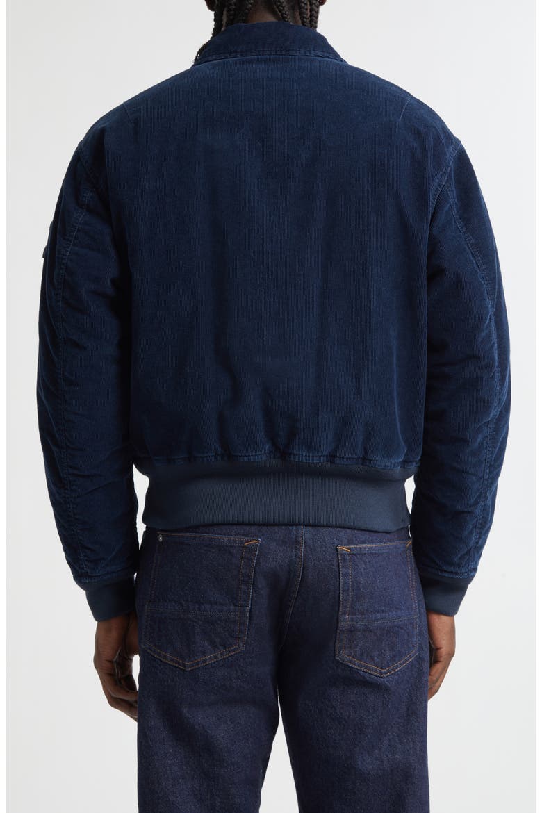 Corduroy Bomber Jacket, Alternate, color, V0021 INDIGO