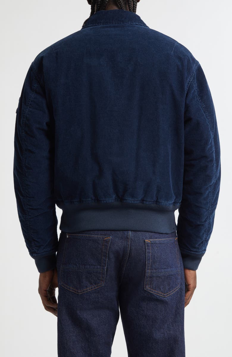Stone Island Corduroy Bomber Jacket, Alternate, color, V0021 Indigo