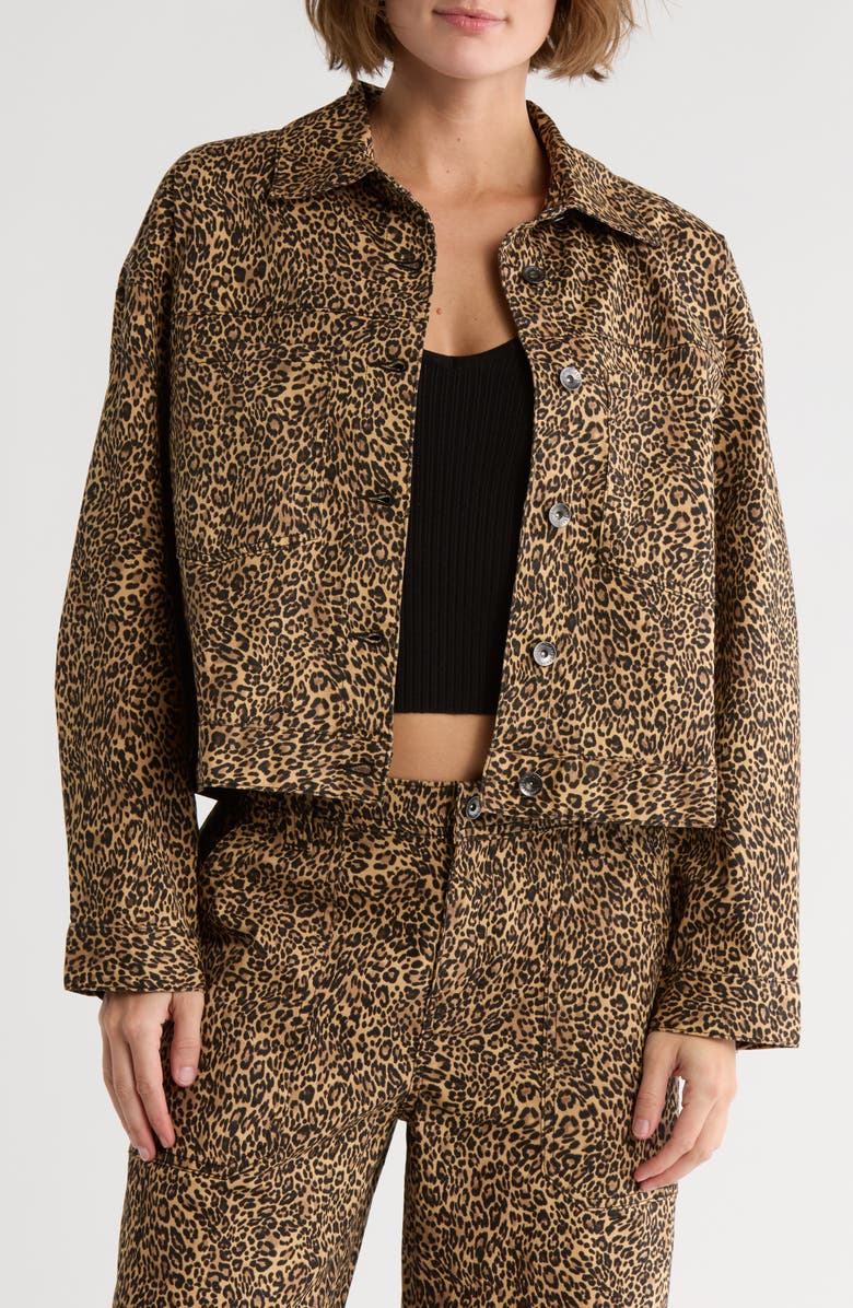 Sanctuary Naomi Jacket, Main, color, Cocoa Leopard