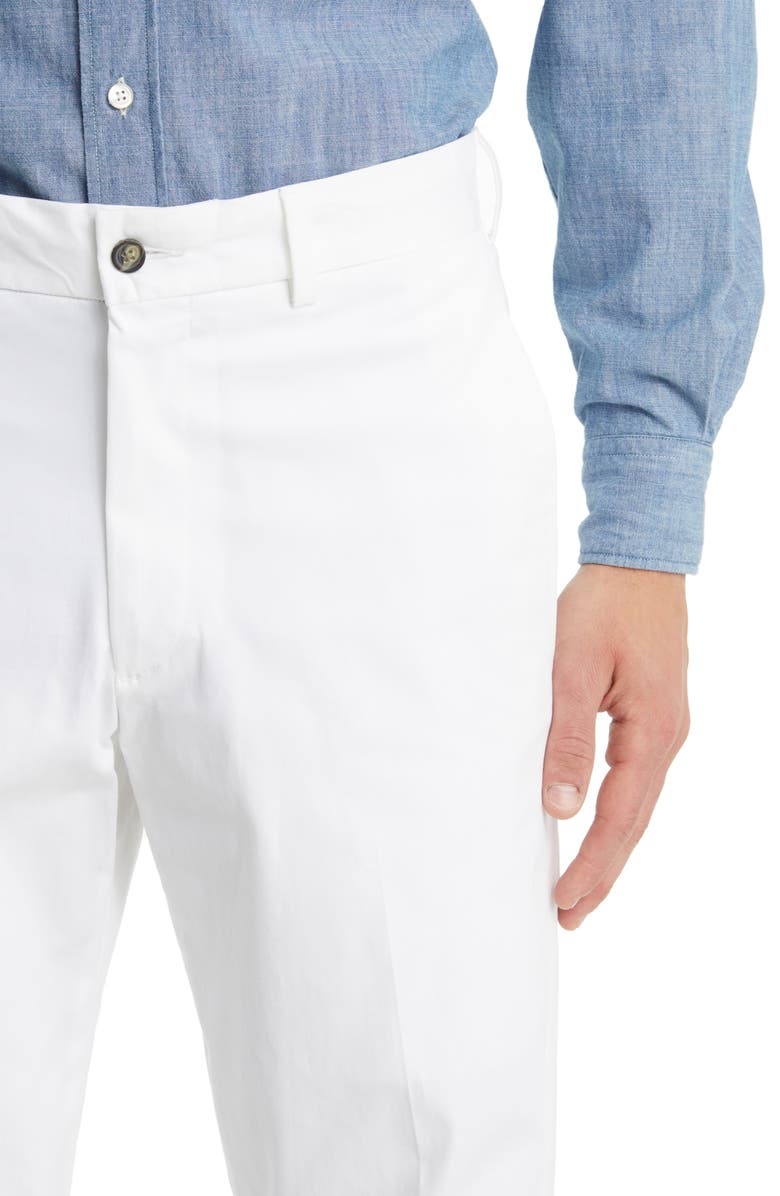 Berle Charleston Khaki Cotton Stretch Twill Chino Pants, Alternate, color, White