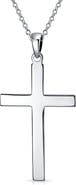 BLING JEWELRY Sterling Silver Cross Pendant Necklace