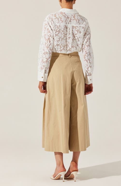 ASTR ASTR THE LABEL TISA FLORAL LACE BUTTON-UP SHIRT