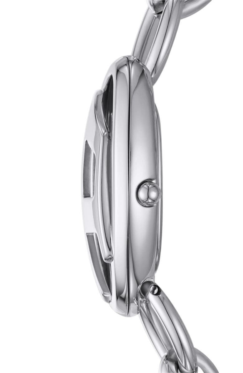 DIESEL<sup>®</sup> D-Era Oval Bracelet Watch, 39mm x 19mm, Alternate, color, Silver