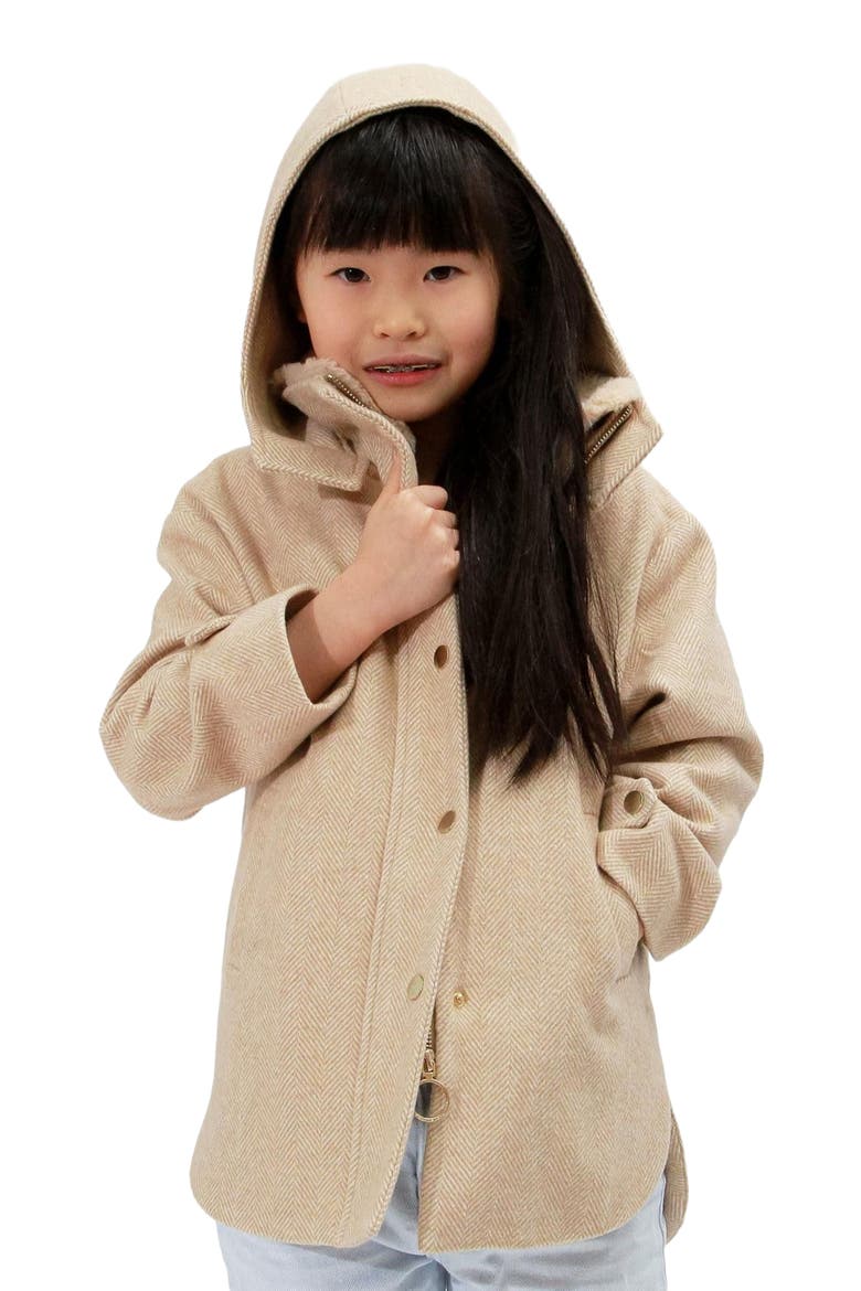 When I Grow Up Detachable Hooded Coat, Alternate, color, Pale Oat