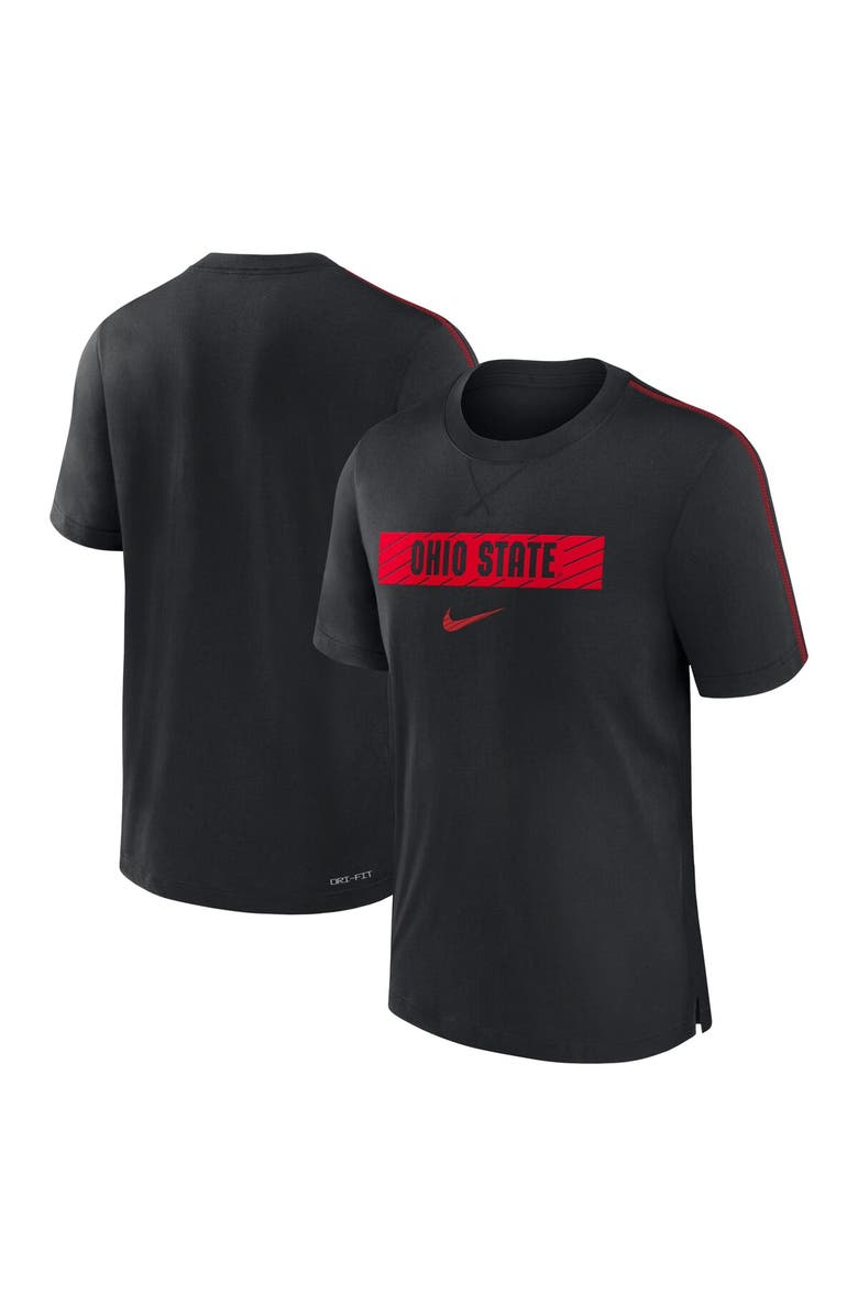 Nike Men's Nike Black Ohio State Buckeyes 2024/25 Sideline Player Performance Tri-Blend T-Shirt, Alternate, color, Black