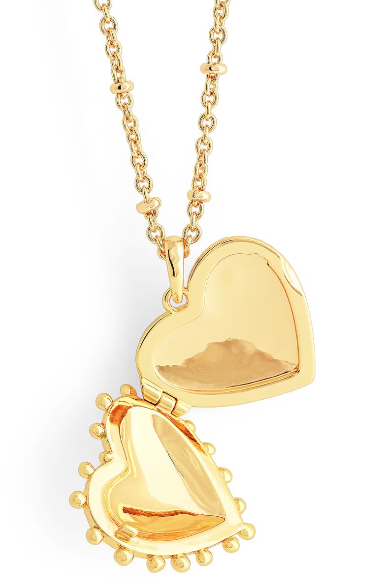 Anabel Aram Jewelry Large Heart Locket Necklace, Alternate, color, Gold