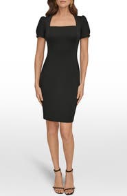 Donna Karan New York Puff Sleeve Sheath Dress