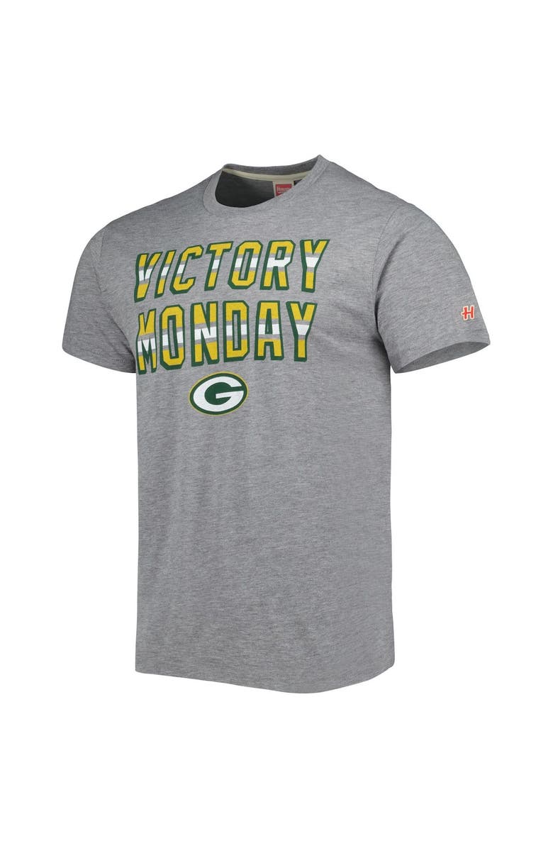 Homage Men's Homage Gray Green Bay Packers Victory Monday Tri-Blend T-Shirt, Alternate, color, Gray