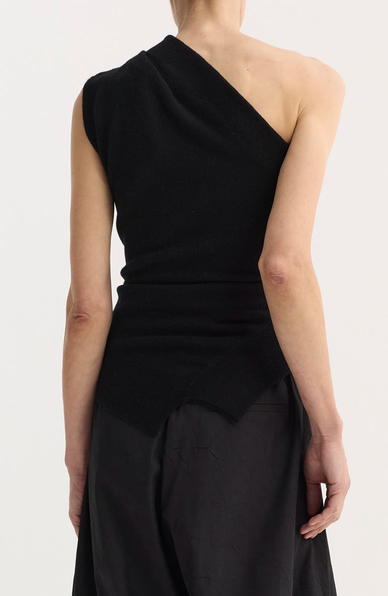 Róhe One-Shoulder Wool Blend Sweater, Alternate, color, Black