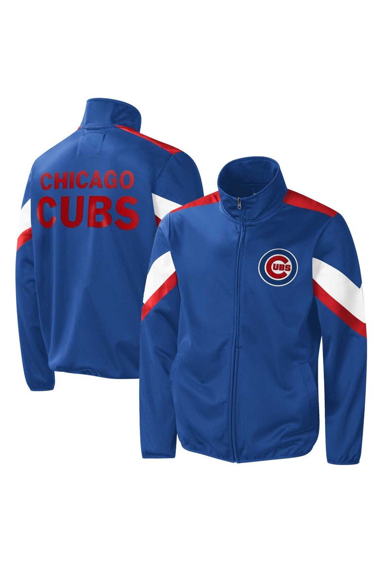 Men's G-III Sports by Carl Banks Royal Chicago Cubs Earned Run Full-Zip Jacket, Main, color, Royal