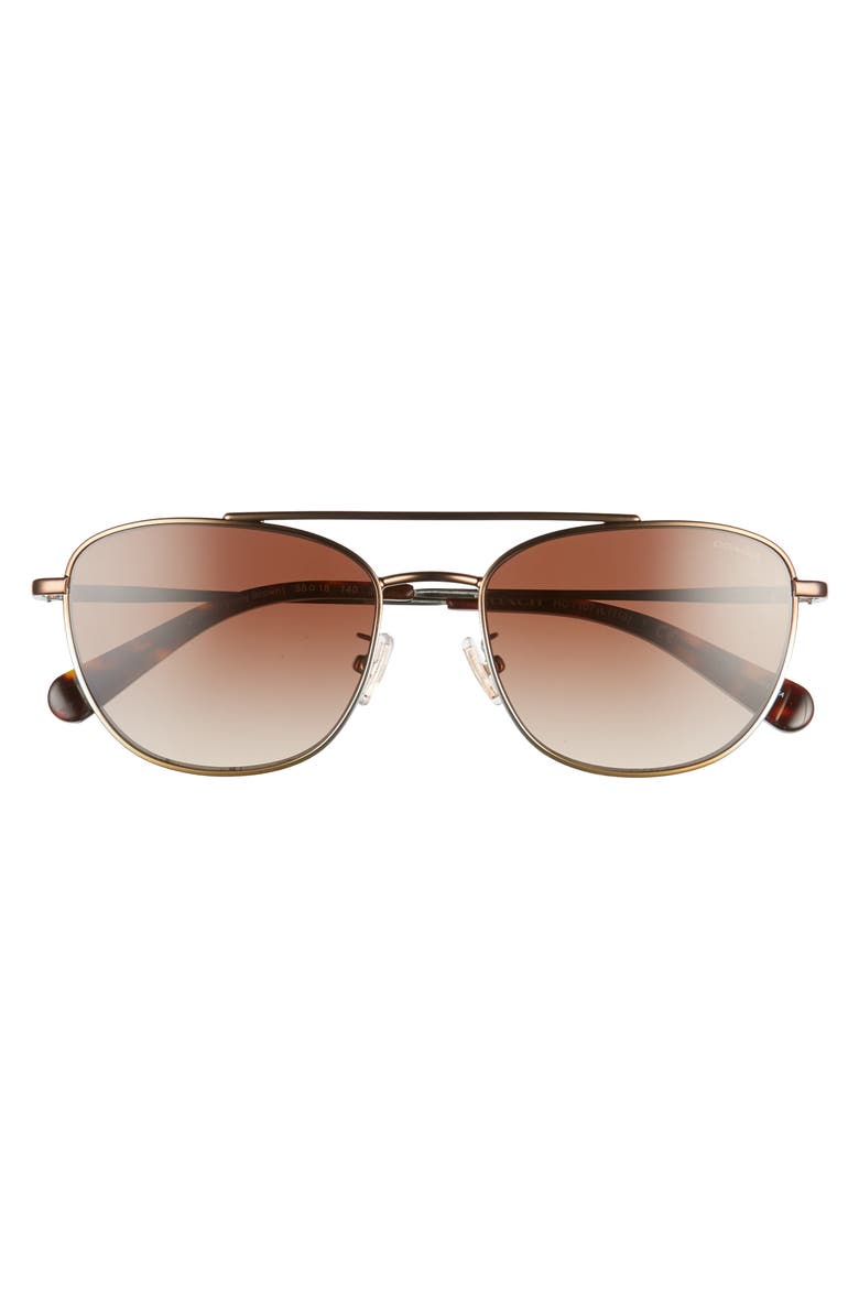 55mm Aviator Sunglasses, Alternate, color, BROWN
