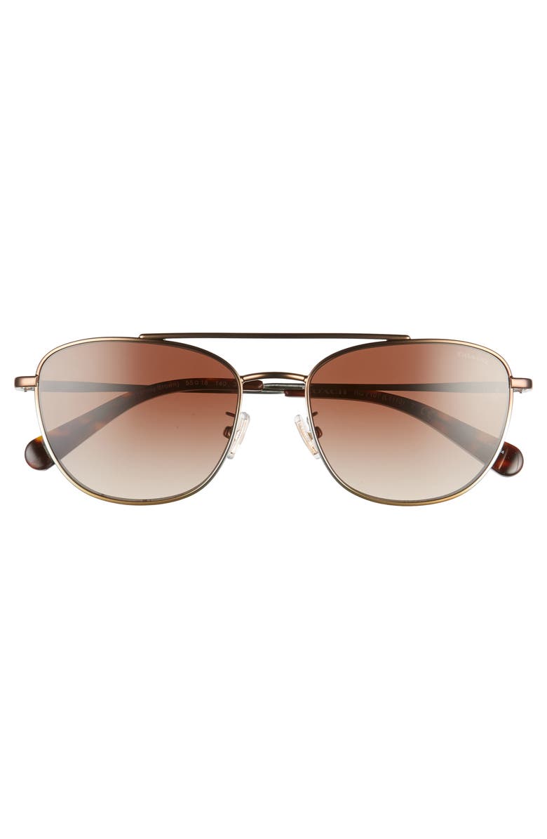 COACH 55mm Aviator Sunglasses, Alternate, color, 