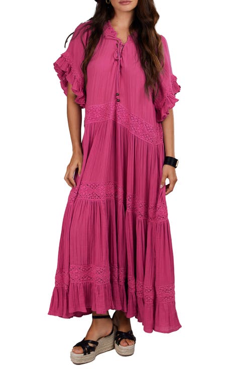 Tiered Cotton Maxi Dress
