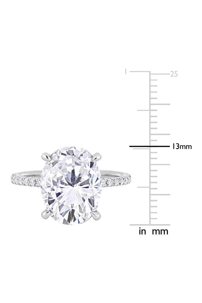 Lab Created Moissanite Ring, Alternate, color, WHITE