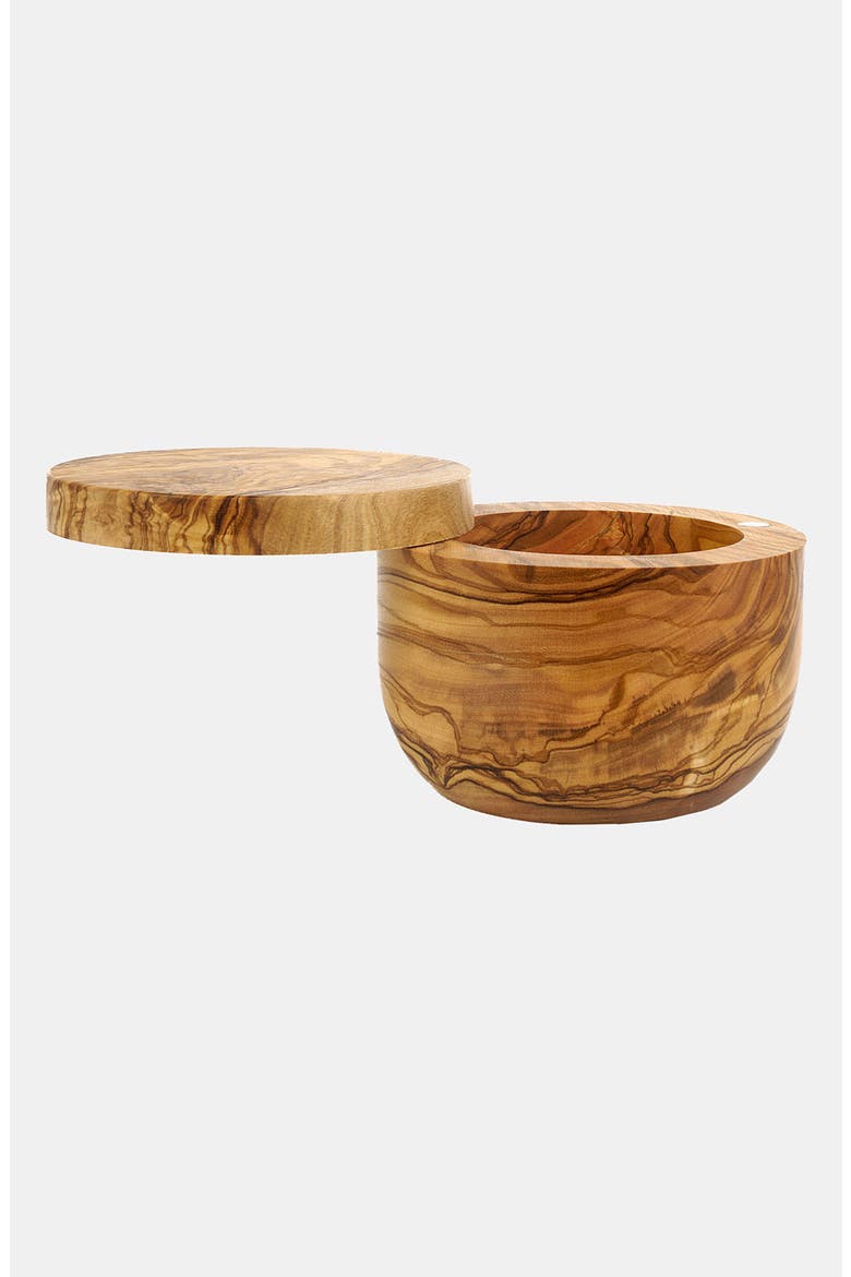 France Olive Wood Salt Keeper, Main, color, NONE
