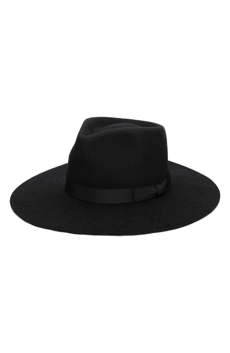 San Diego Hat Julian Felted Wool Fedora, Main, color, Black