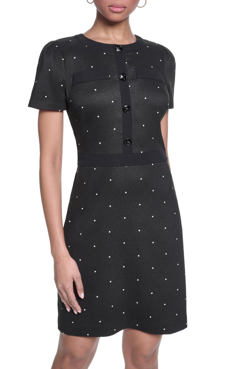 KARL LAGERFELD Millie Dot Minidress, Alternate, color,