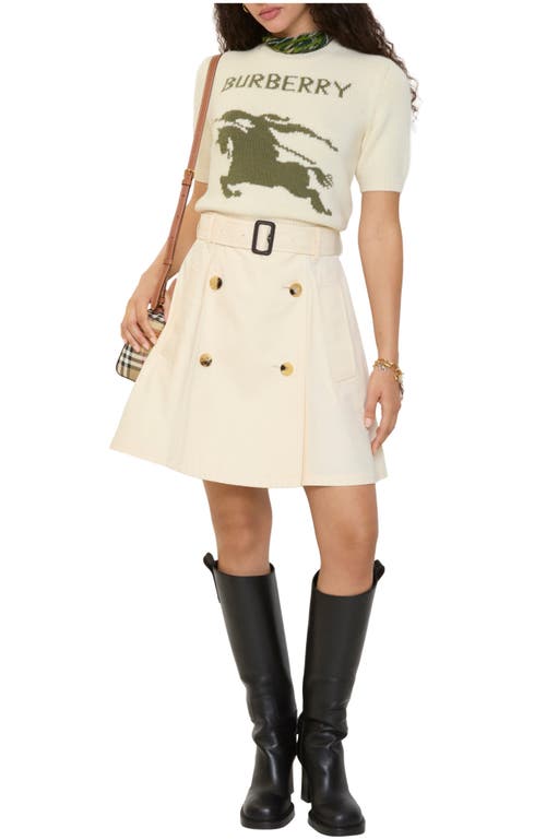 Burberry Gabardine Trench Mini Skirt In Multi