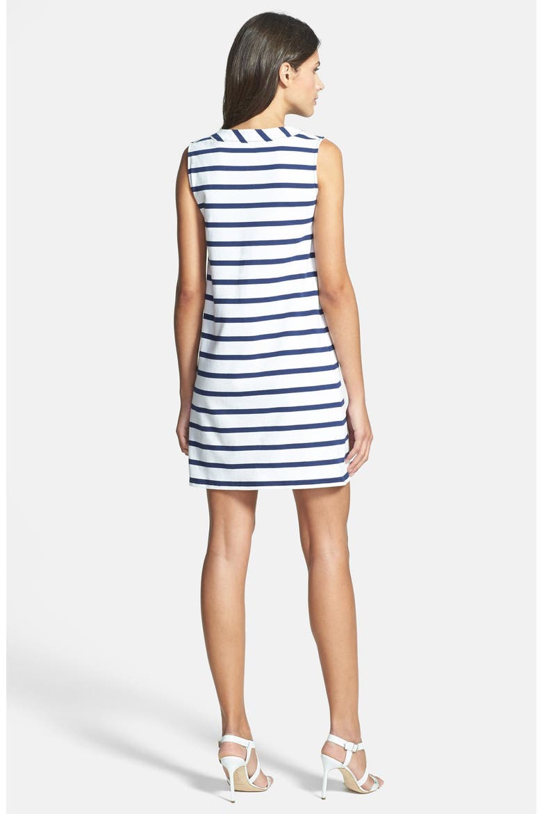 'tropez' stripe cotton shift dress, Alternate, color, FRESH WHITE/ FRENCH NAVY