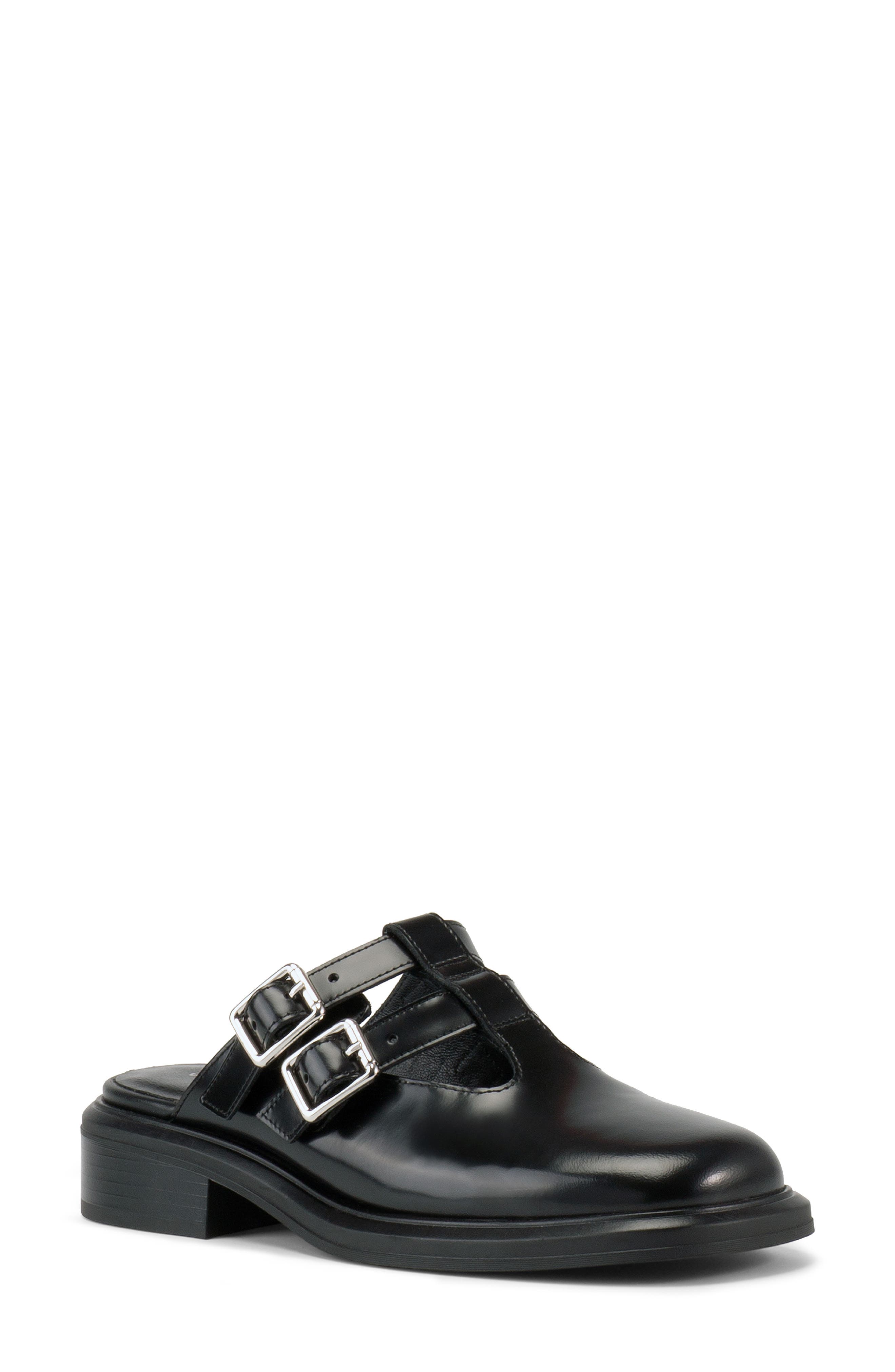 Vagabond Shoemakers Ellis Buckle T-Strap Mule, Main, color, Black
