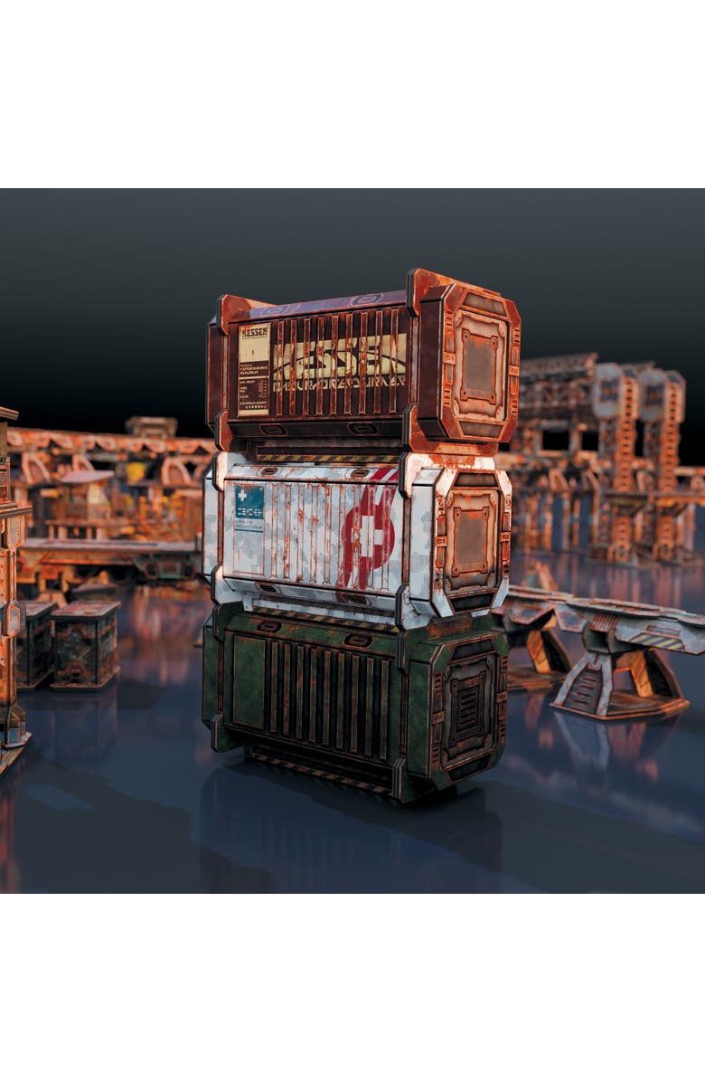 TinkerTurf Scifi Terrain Cargo Containers Series 5 Addon Abandoned Theme, Alternate, color, Multicolored