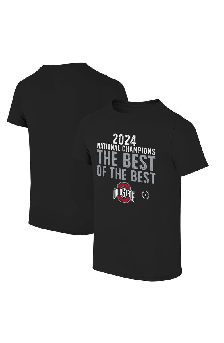 VICTORY LABEL Youth Black Ohio State Buckeyes College Football Playoff 2024 National Champions Best Of The Best T-Shirt, Alternate, color, 