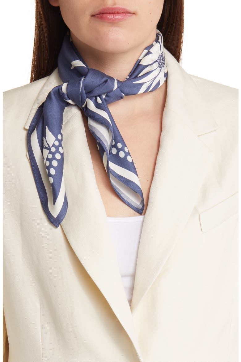 Pineapple Floral Silk Blend Bandana, Main, color, PNAPLFLIND