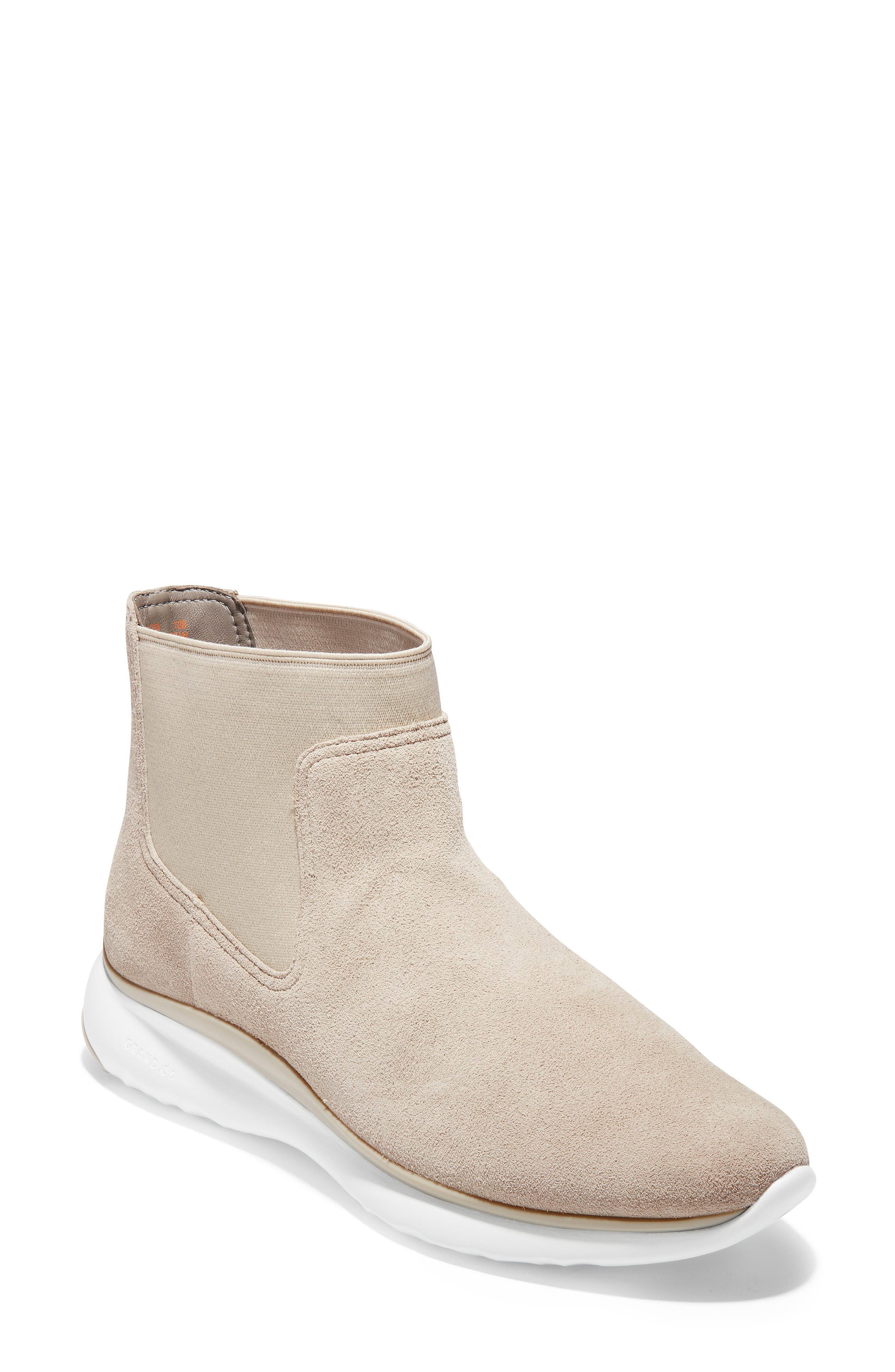 3.ZeroGrand Chelsea Bootie, Main, color, DOVE WATERPROOF SUEDE