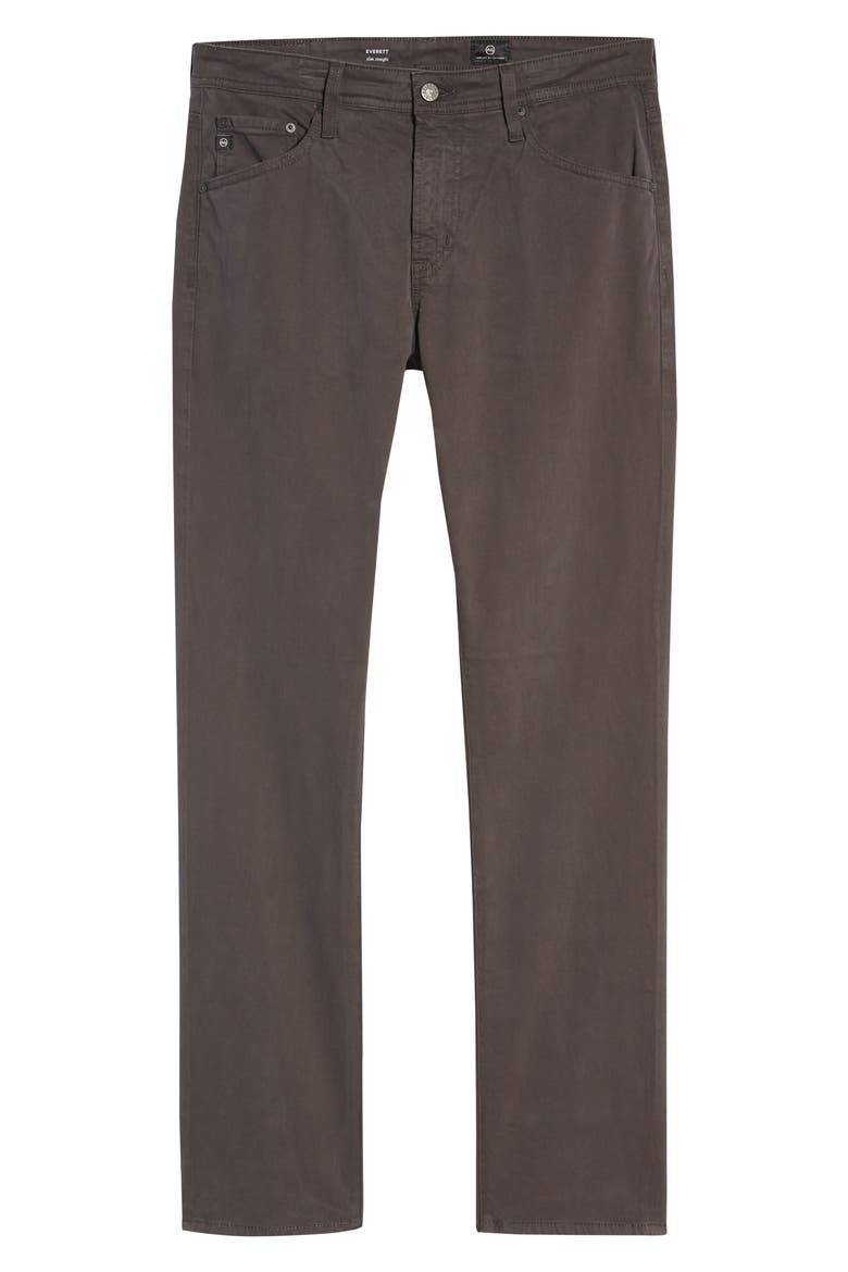 Everett Stretch Sateen Slim Straight Pants, Alternate, color, SHADOW HAWK