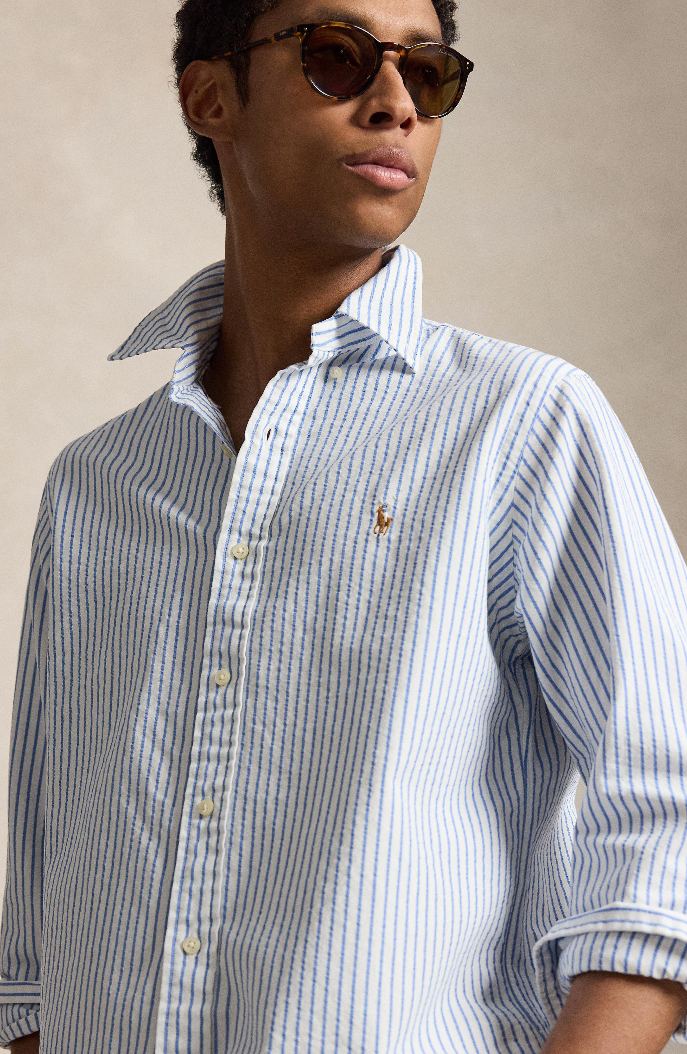 Polo Ralph Lauren Classic Fit Stripe Seersucker Button-Down Shirt — фото 3