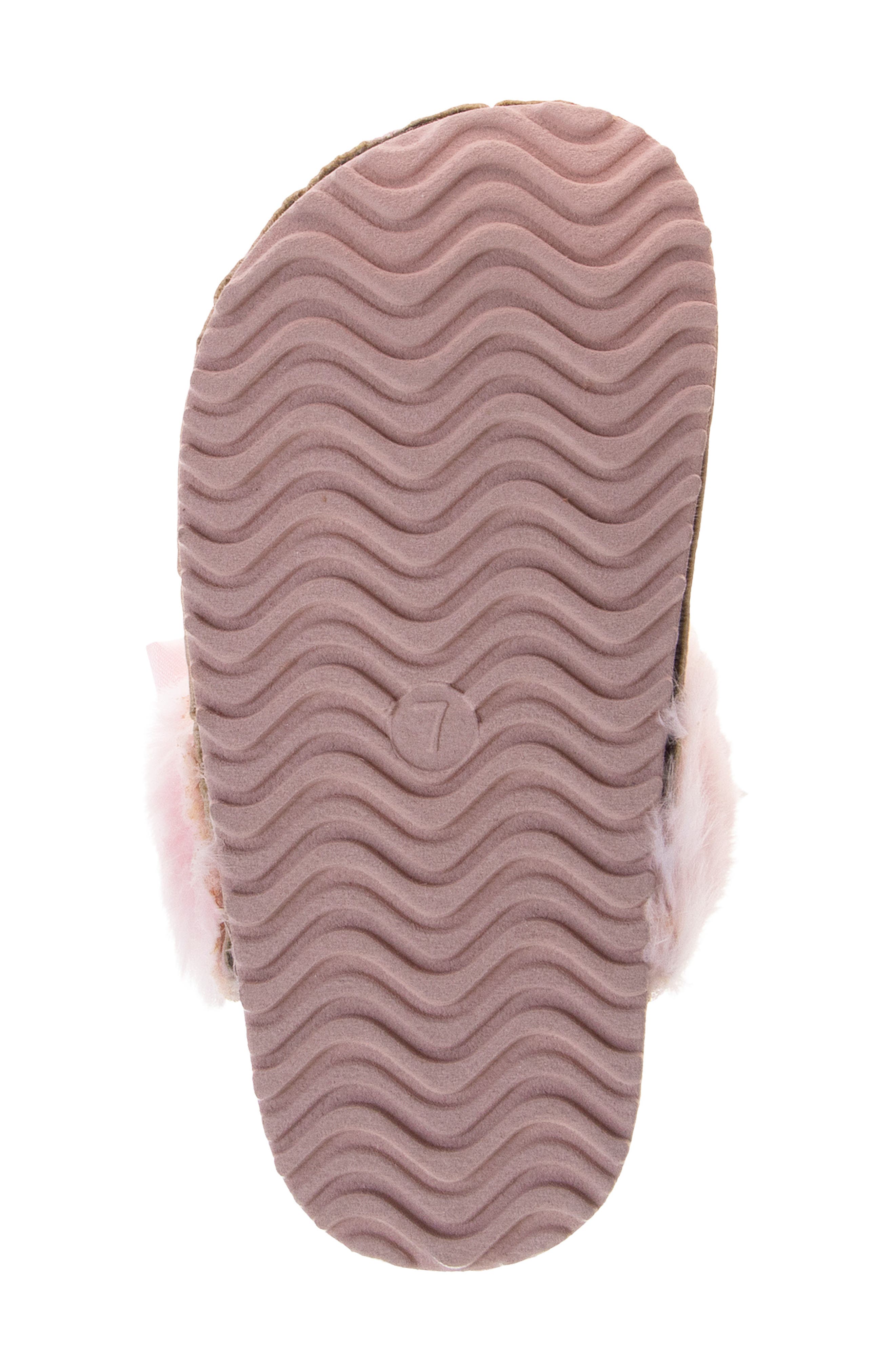 Kids' Slingback Faux Fur Trim Clog, Alternate, color, PINK