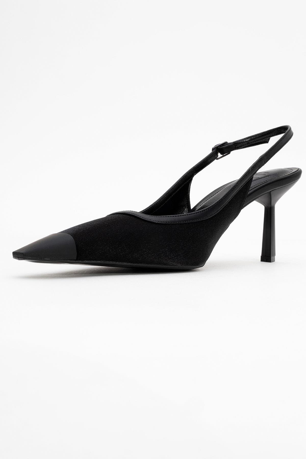 Prologue Shoes Alive Satin Pointed Toe Pump, Alternate, color, Black Satin