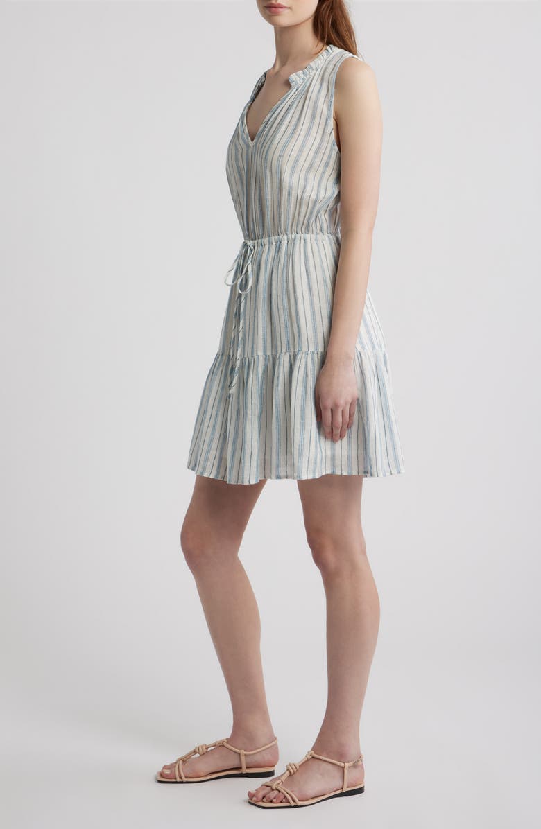 Rails Albany Stripe Tiered Linen Blend Dress, Alternate, color, Windward Stripe