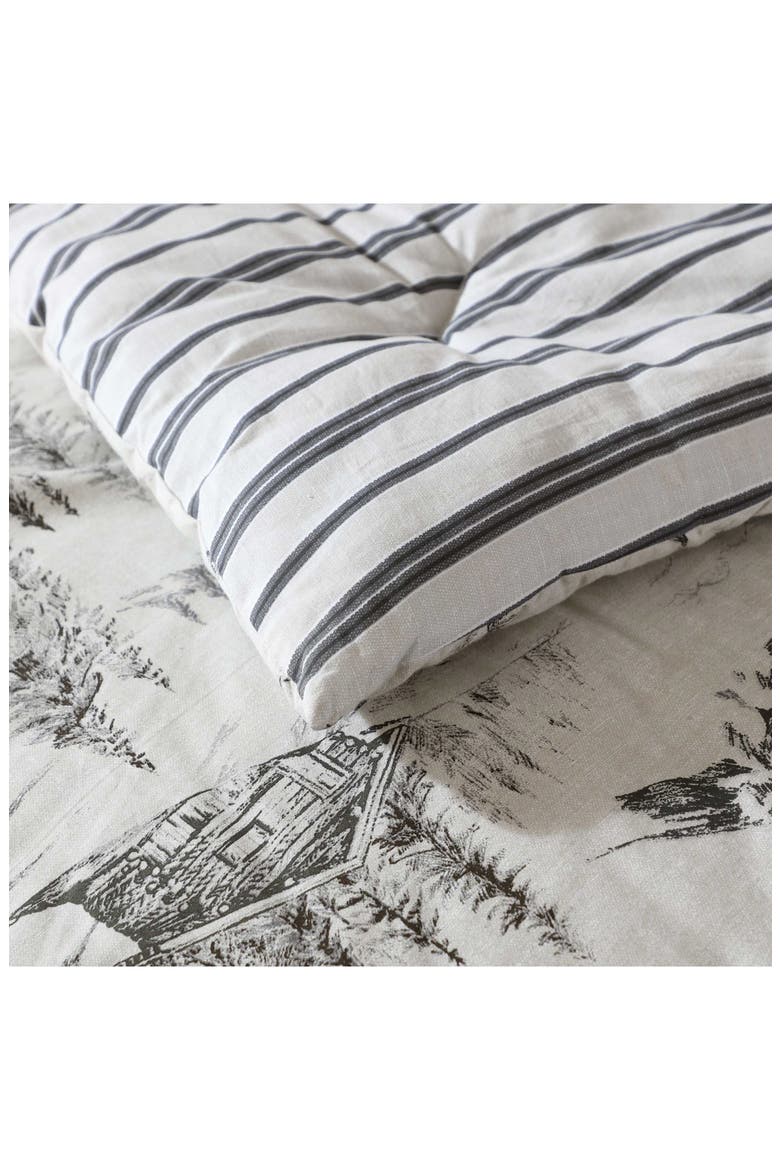 Rocky Mountain Cabin Duvet Cover Set, Alternate, color, LIGHT GREY/ BEIGE