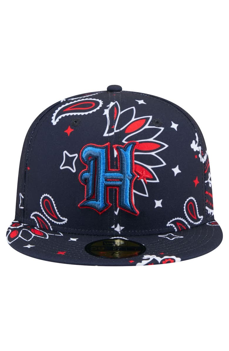 New Era Men's New Era Navy Houston Texans Paisley 59FIFTY Fitted Hat, Alternate, color, 