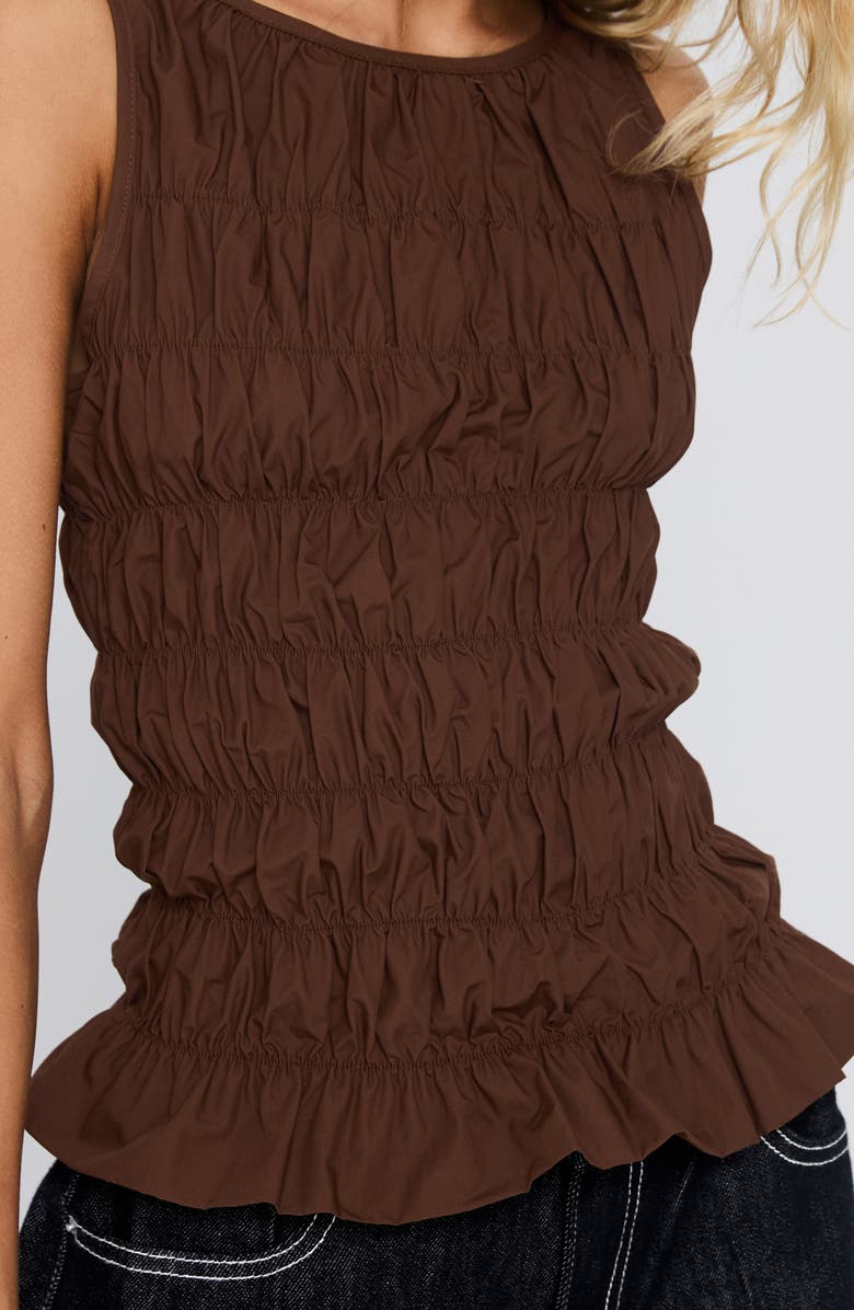 Princess Polly Marleene Smocked Tank, Alternate, color, Chocolate