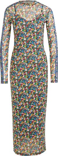 アディダスadidas Originals x Liberty London Mesh Maxi Dress adidas Originals x Liberty London Mesh Maxi Dress in Flower